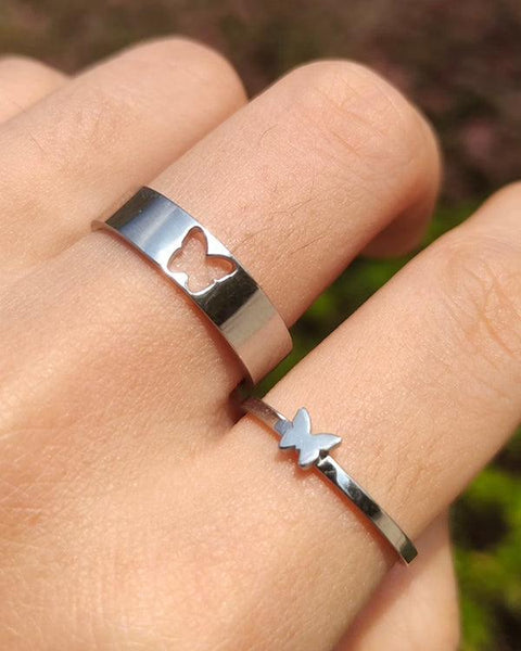 Butterfly Matching Rings For Him And Her – Luxury Auras