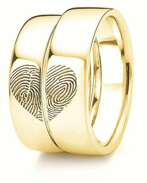 Your Actual Finger Print Rings, PROMISE RING - Rose Gold Titanium Ring –  jringstudio
